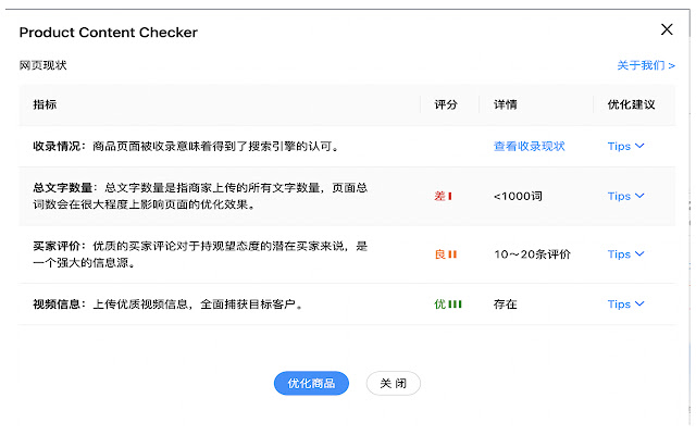 Product Content Checker chrome谷歌浏览器插件_扩展第1张截图