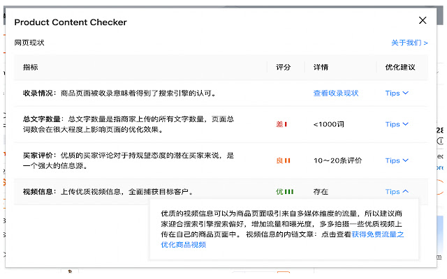 Product Content Checker chrome谷歌浏览器插件_扩展第3张截图