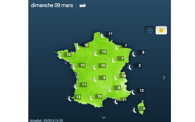 LA METEO EN FRANCE chrome谷歌浏览器插件_扩展第1张截图