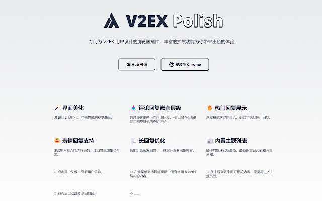 V2EX Polish chrome谷歌浏览器插件_扩展第1张截图