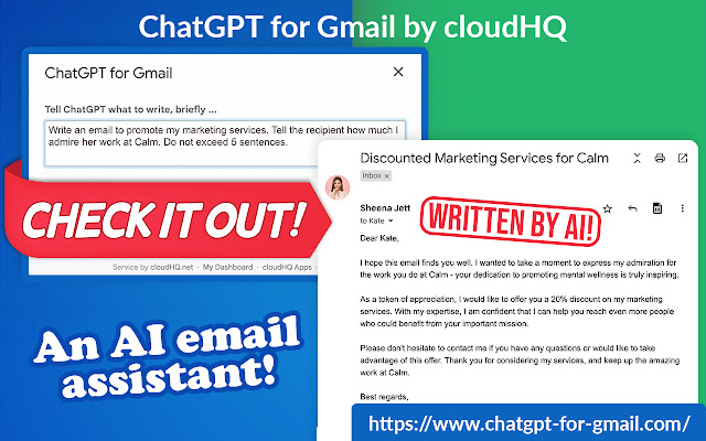 ChatGPT for Gmail by cloudHQ chrome谷歌浏览器插件_扩展第1张截图