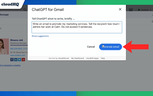 ChatGPT for Gmail by cloudHQ chrome谷歌浏览器插件_扩展第3张截图