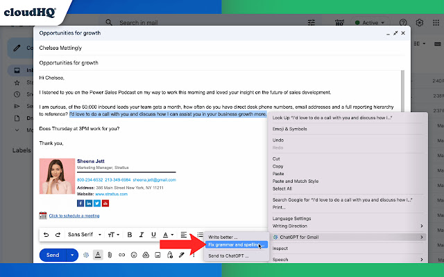 ChatGPT for Gmail by cloudHQ chrome谷歌浏览器插件_扩展第5张截图