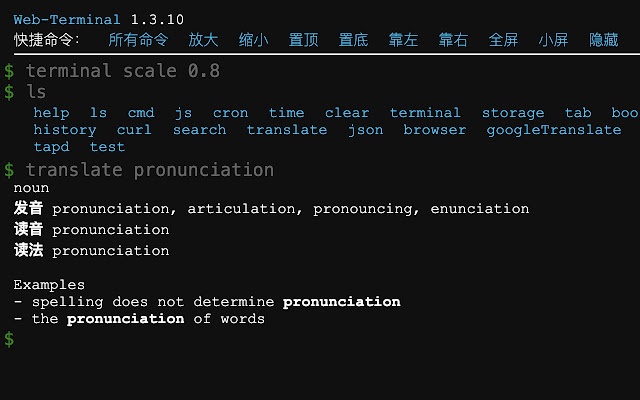 WebTerminal chrome谷歌浏览器插件_扩展第4张截图