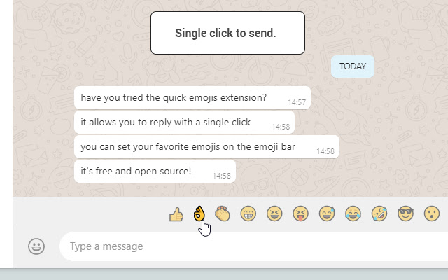 Quick Emojis for WhatsApp and Messenger chrome谷歌浏览器插件_扩展第1张截图
