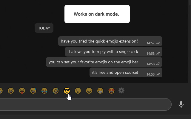 Quick Emojis for WhatsApp and Messenger chrome谷歌浏览器插件_扩展第2张截图