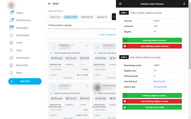 OnlyFans Expired Fans Follower chrome谷歌浏览器插件_扩展第1张截图
