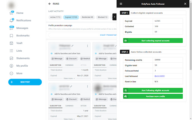 OnlyFans Expired Fans Follower chrome谷歌浏览器插件_扩展第2张截图