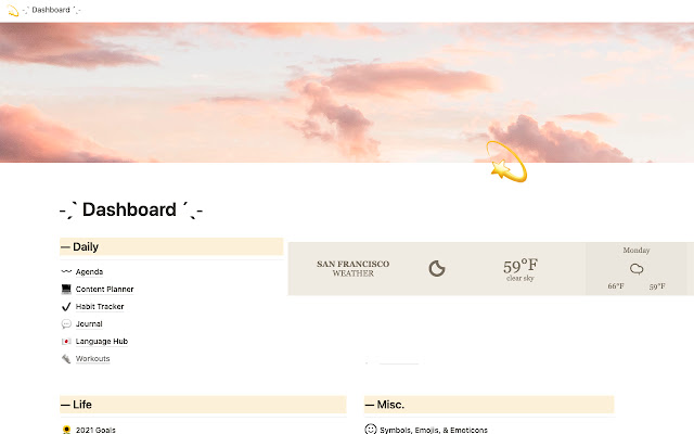Tabtion - Notion New Tab Page chrome谷歌浏览器插件_扩展第1张截图