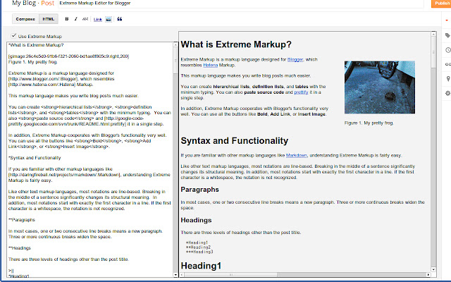 Extreme Markup Editor for Blogger™ chrome谷歌浏览器插件_扩展第1张截图