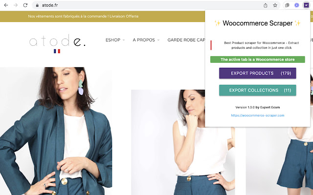 Woocommerce Scraper chrome谷歌浏览器插件_扩展第1张截图