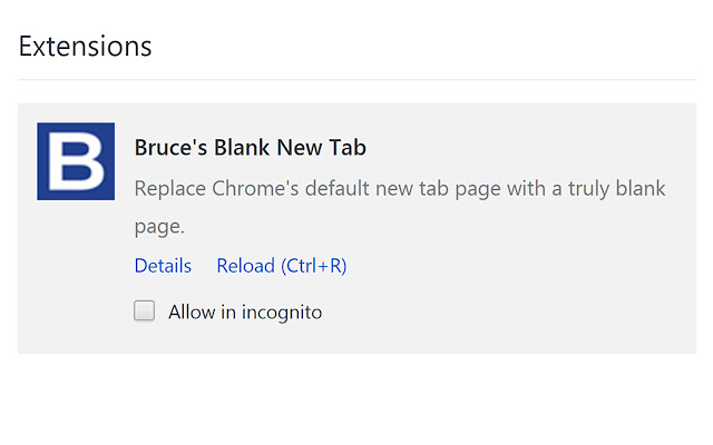 Bruce's Blank New Tab chrome谷歌浏览器插件_扩展第1张截图
