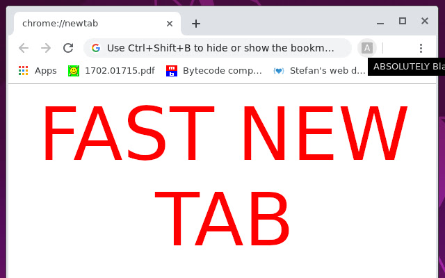 ABSOLUTELY Blank New Tab Page chrome谷歌浏览器插件_扩展第1张截图
