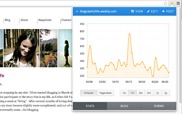 Weebly Dashboard Extension chrome谷歌浏览器插件_扩展第1张截图