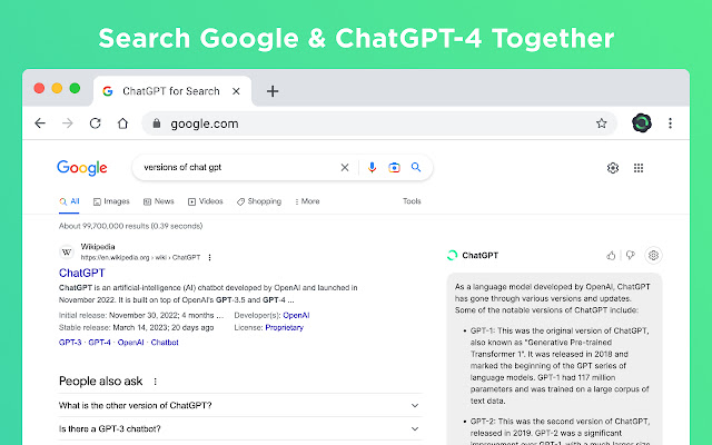 用於搜索的 ChatGPT chrome谷歌浏览器插件_扩展第1张截图