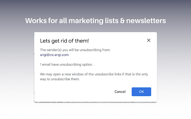 Gmail Unsubscribe - bulk email unsubscription chrome谷歌浏览器插件_扩展第2张截图