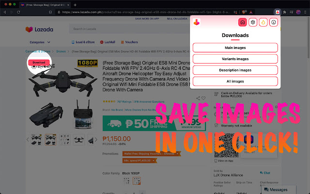 Downloader for Lazada chrome谷歌浏览器插件_扩展第2张截图