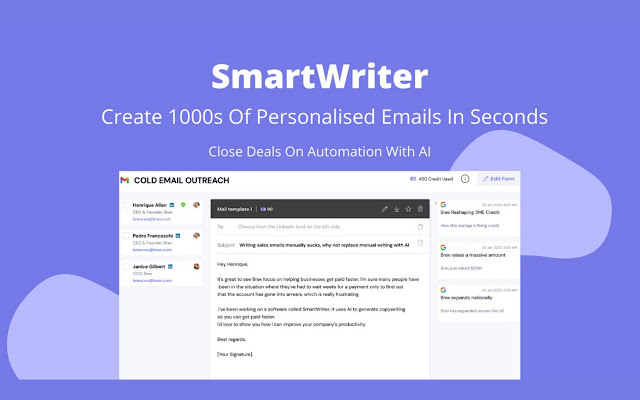 Smartwriter.AI Personalised LinkedIn Lead Gen chrome谷歌浏览器插件_扩展第2张截图