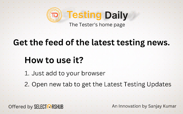 Testing Daily | The Tester's Home Page chrome谷歌浏览器插件_扩展第1张截图