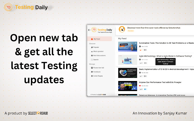 Testing Daily | The Tester's Home Page chrome谷歌浏览器插件_扩展第2张截图