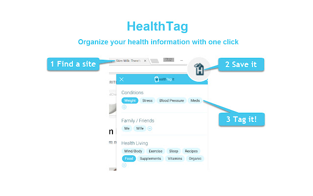 HealthTag chrome谷歌浏览器插件_扩展第1张截图