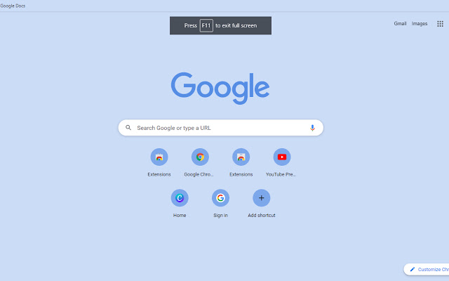 Full Screen for Google Chrome 2.0 chrome谷歌浏览器插件_扩展第1张截图