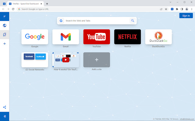 TitleTab - Speed Dial Dashboard chrome谷歌浏览器插件_扩展第1张截图