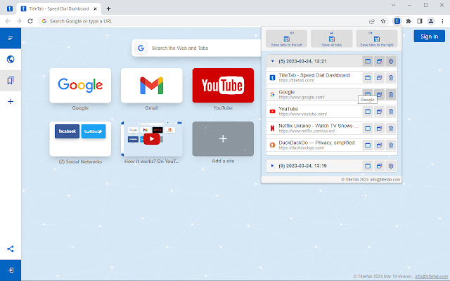 TitleTab - Speed Dial Dashboard chrome谷歌浏览器插件_扩展第2张截图