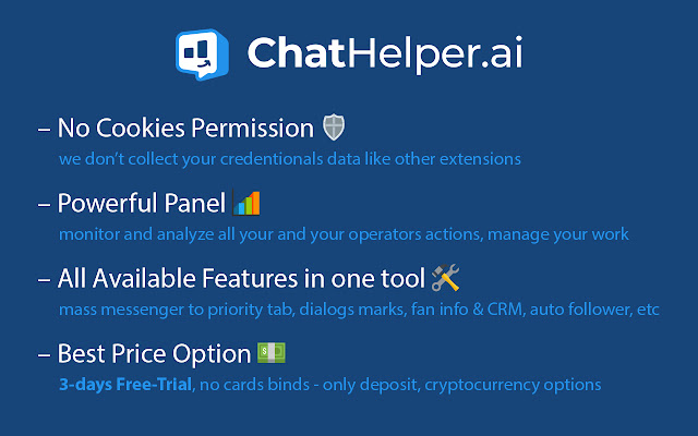 ChatHelper – #1 Tool for OnlyFans Creators chrome谷歌浏览器插件_扩展第1张截图