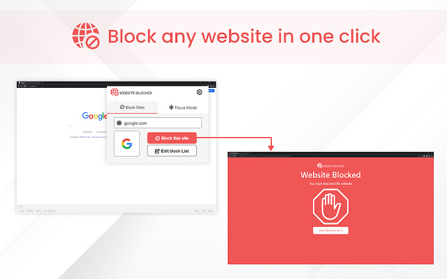 Website Blocker and Focus Mode chrome谷歌浏览器插件_扩展第2张截图