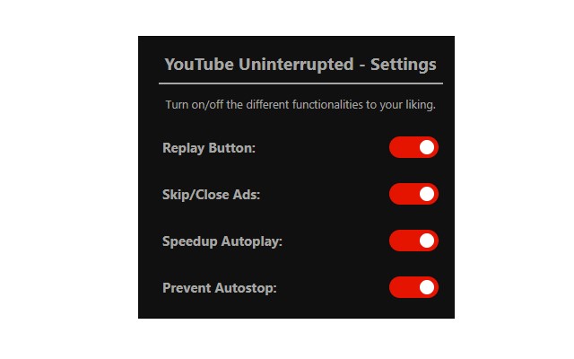 YouTube Uninterrupted chrome谷歌浏览器插件_扩展第4张截图