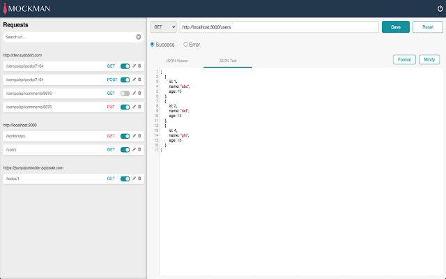 MockMan - mock APIs chrome谷歌浏览器插件_扩展第2张截图