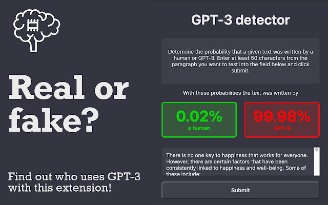 GPT-3 Detector chrome谷歌浏览器插件_扩展第2张截图