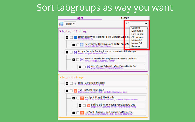 tabFlow - tabgroups in tree style chrome谷歌浏览器插件_扩展第2张截图