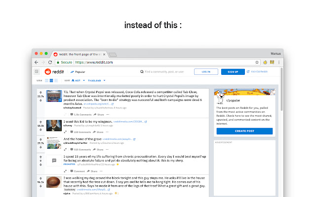 Simple Reddit chrome谷歌浏览器插件_扩展第2张截图