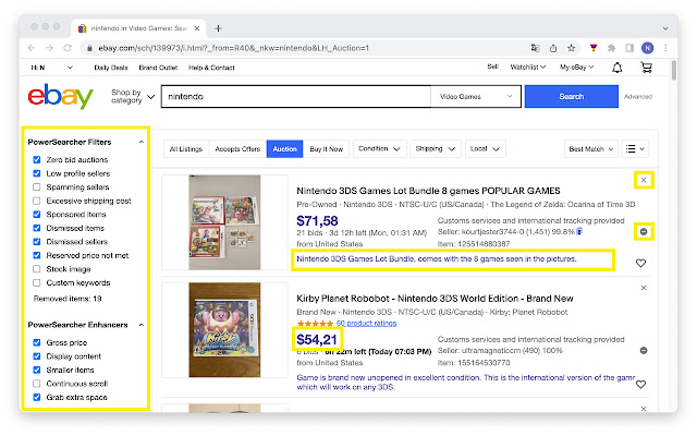 PowerSearcher for eBay chrome谷歌浏览器插件_扩展第1张截图