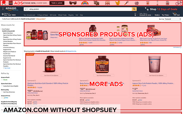 ShopSuey: Get rid of ads on Amazon and Ebay chrome谷歌浏览器插件_扩展第1张截图