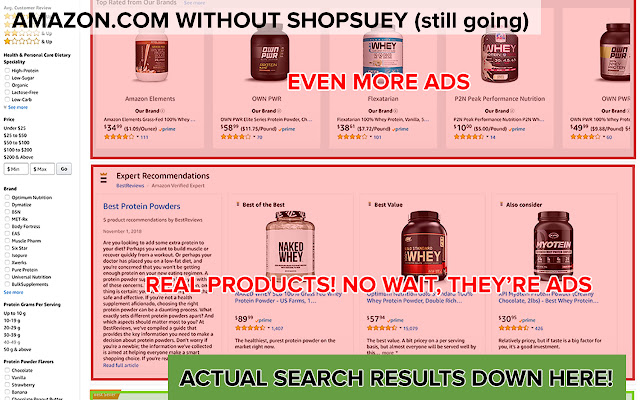 ShopSuey: Get rid of ads on Amazon and Ebay chrome谷歌浏览器插件_扩展第2张截图