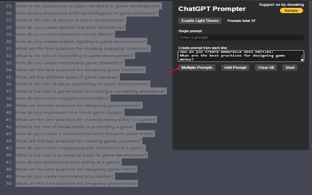 ChatGPT Prompt List chrome谷歌浏览器插件_扩展第1张截图