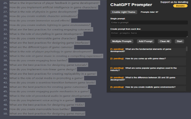 ChatGPT Prompt List chrome谷歌浏览器插件_扩展第2张截图