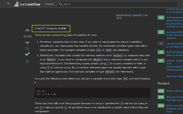 GPT Detector for StackOverflow chrome谷歌浏览器插件_扩展第2张截图