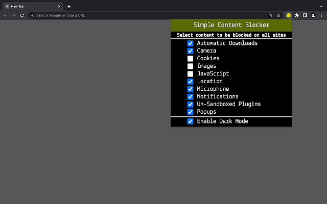 Simple Content Blocker - S.C.B chrome谷歌浏览器插件_扩展第2张截图