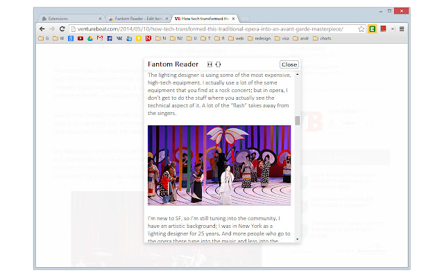 Fantom Reader chrome谷歌浏览器插件_扩展第1张截图