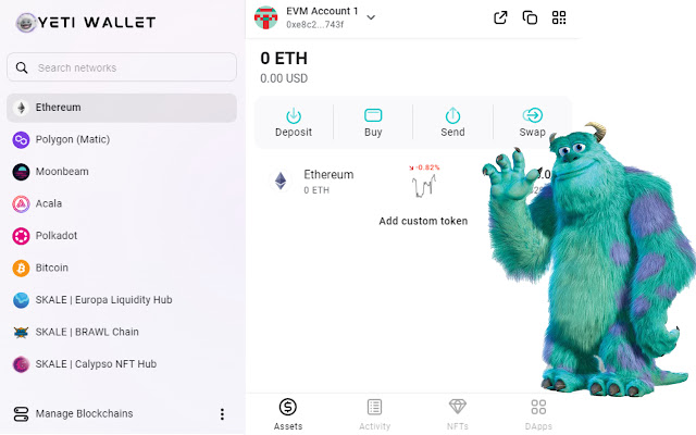 Yeti: Web3.0 Blockchain Wallet chrome谷歌浏览器插件_扩展第3张截图