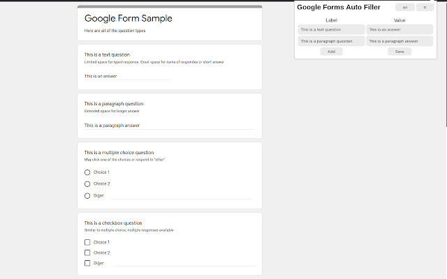 Google Forms Auto Filler chrome谷歌浏览器插件_扩展第1张截图