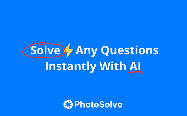 PhotoSolve - Scan and answer questions chrome谷歌浏览器插件_扩展第1张截图