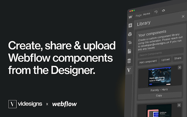 ViDesigns Extension for Webflow chrome谷歌浏览器插件_扩展第1张截图