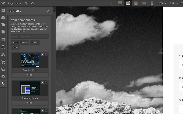 ViDesigns Extension for Webflow chrome谷歌浏览器插件_扩展第2张截图