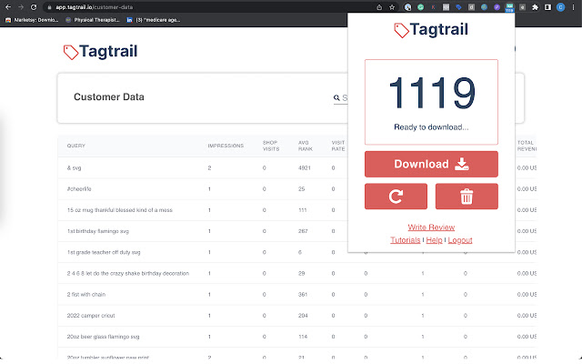 Tagtrail: Etsy Search Analytics Tool chrome谷歌浏览器插件_扩展第1张截图