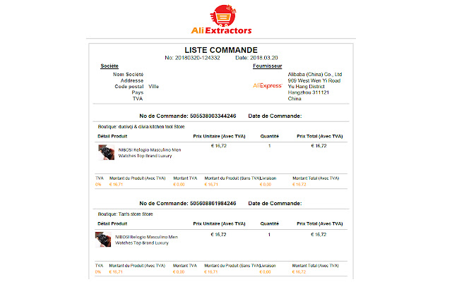 AliExpress Order PDF Generator chrome谷歌浏览器插件_扩展第1张截图